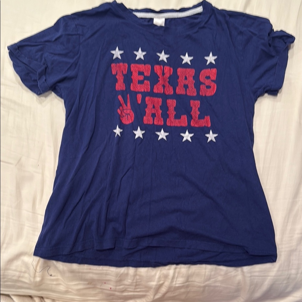 Blue Texas Y'All Graphic T-Shirt